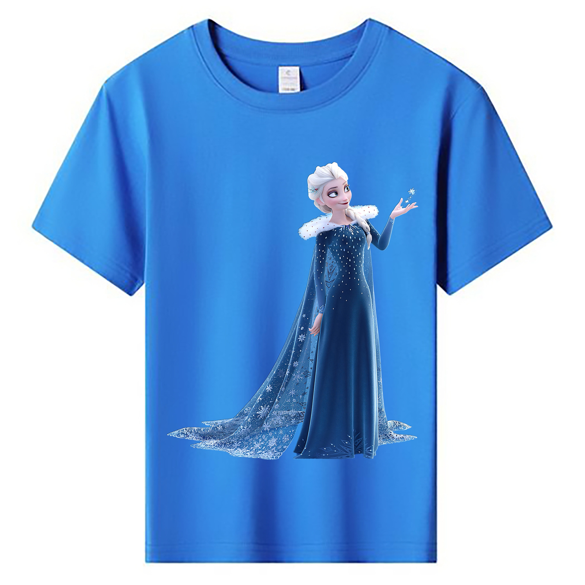 （画像用） アナと雪の女王 アンナ エルサ Frozen Anna Elsa 綿100％キッズTシャツ（フロントプリント）